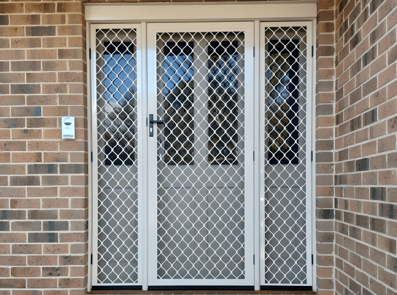Front screen security doors